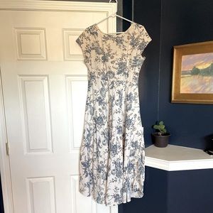 Chaps by Ralph Lauren cotton floral midi dress
